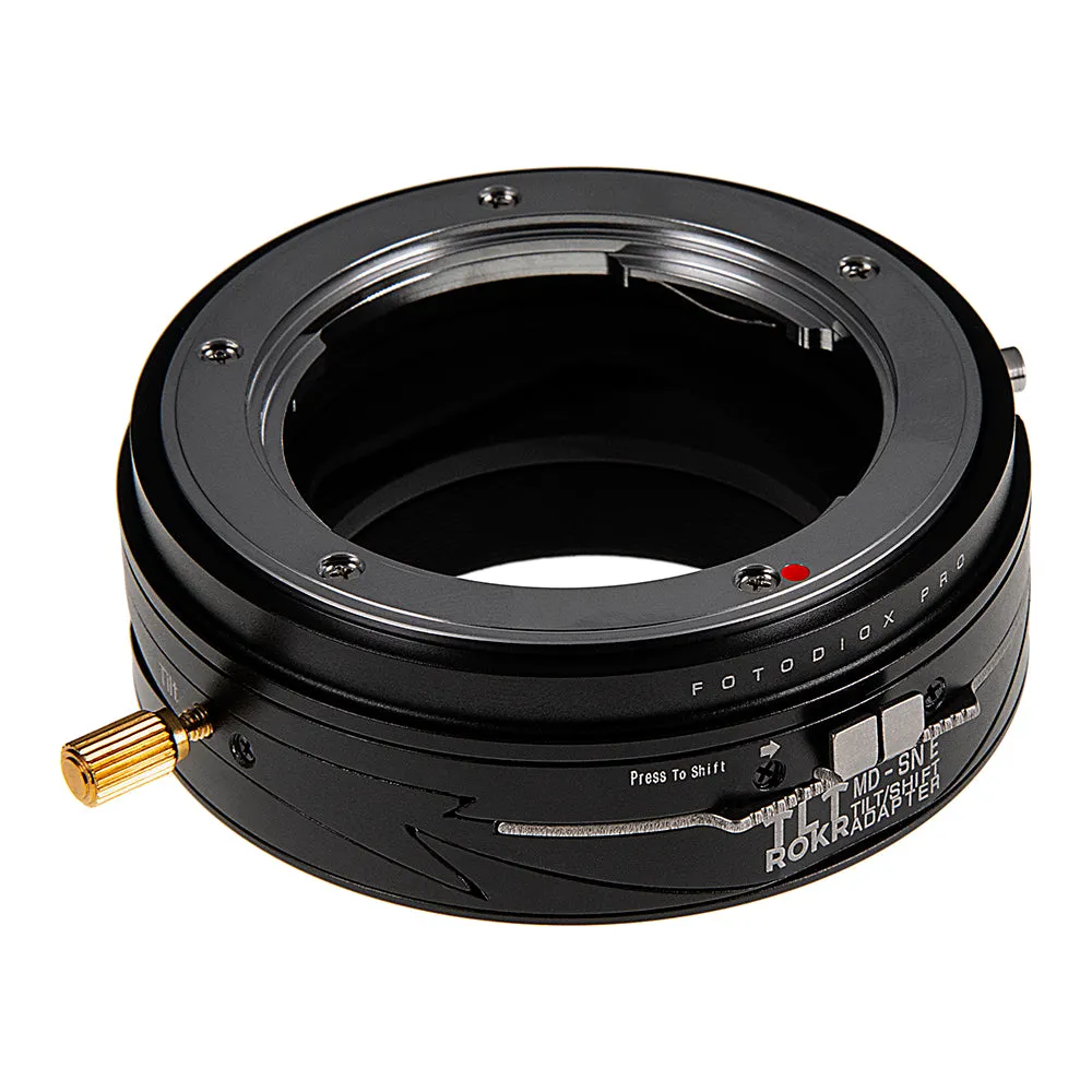 Fotodiox Pro TLT ROKR - Tilt / Shift Lens Mount Adapter Compatible with Minolta Rokkor (SR / MD / MC) SLR Lenses to Sony Alpha E-Mount Mirrorless Camera Body