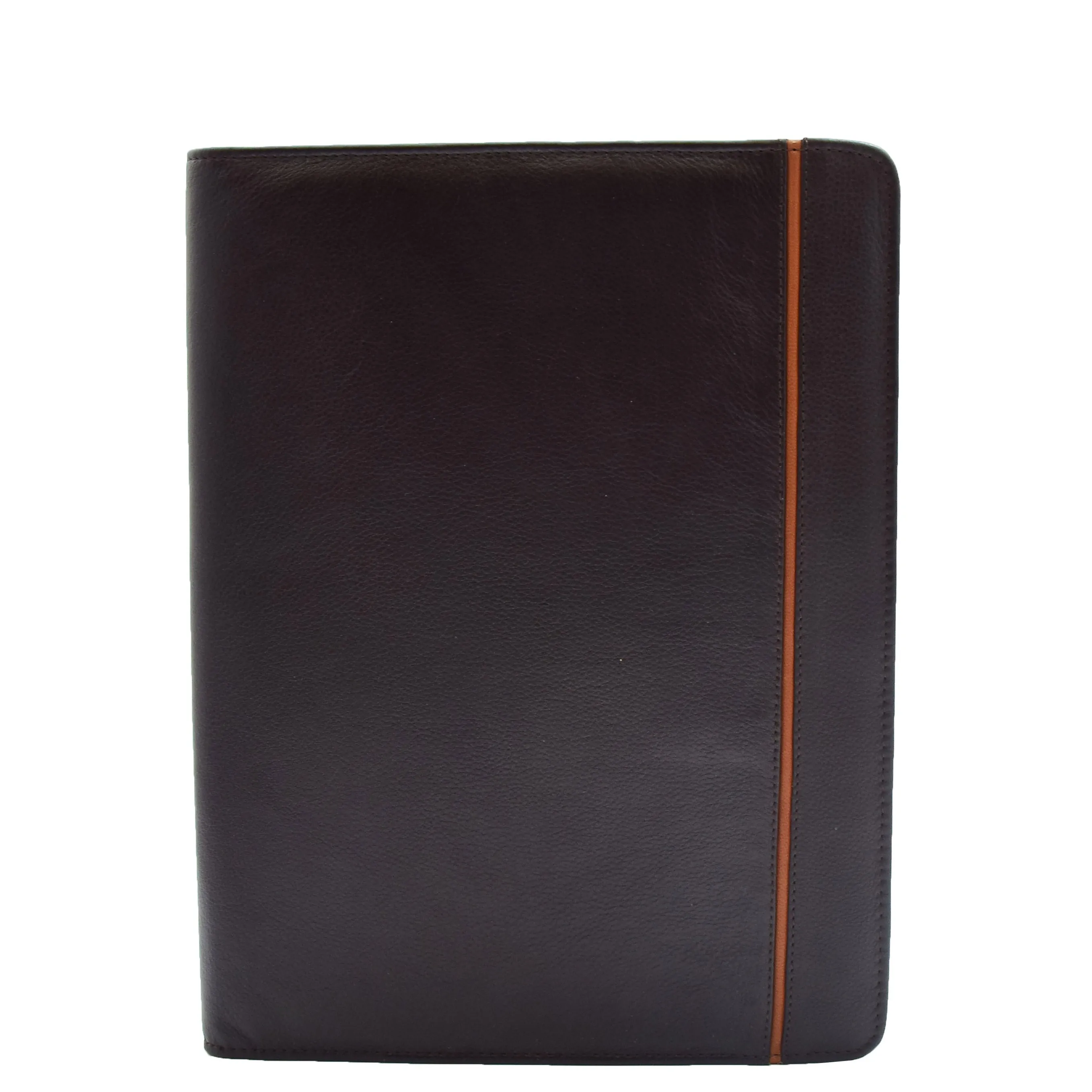 Genuine Brown Leather Folder A4 Note Pad Case Organiser Conference Tablet Bag Helms