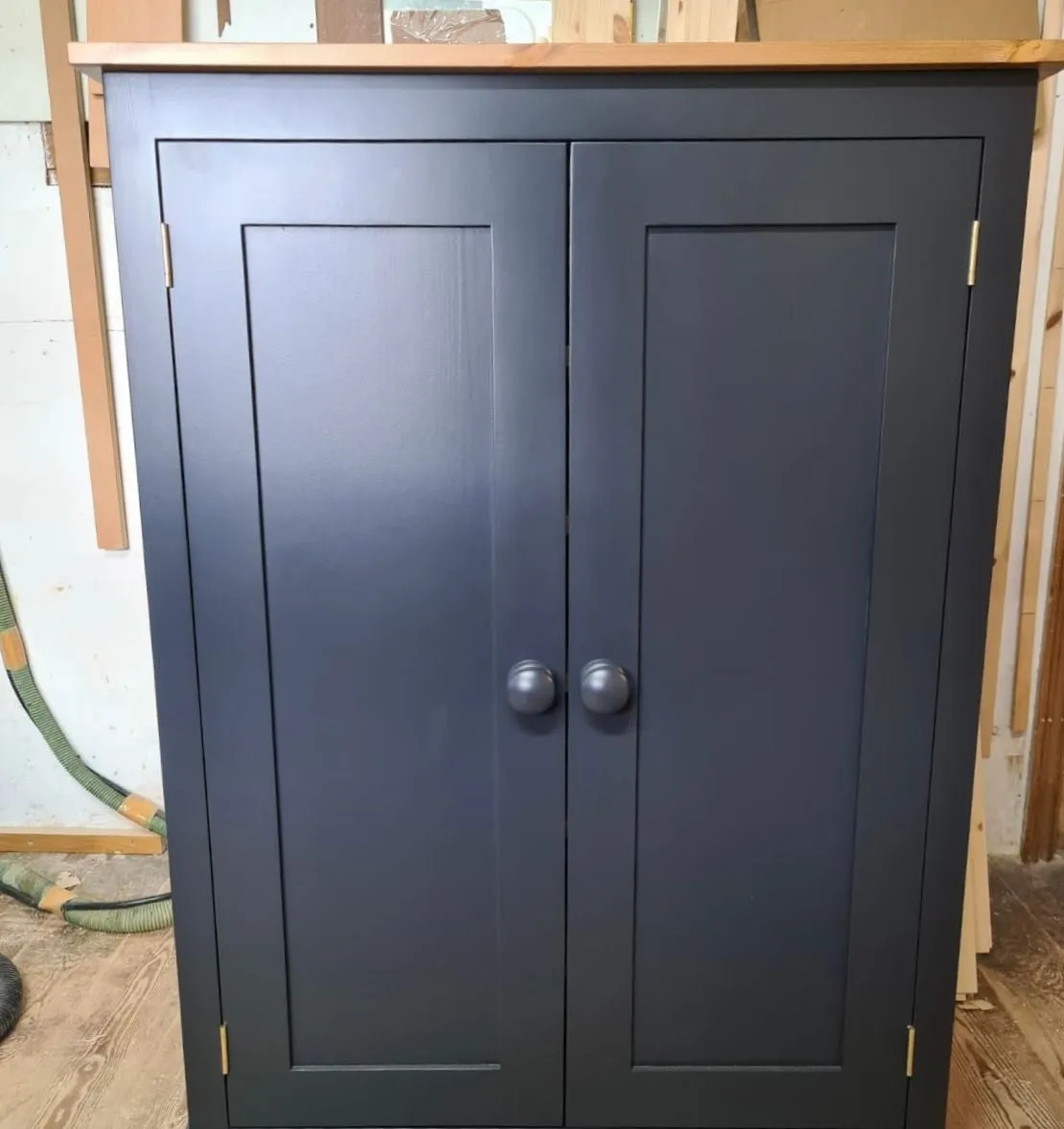 >Computer Hideaway Cupboard - 2 Door over 2 Door Storage - 45 cm deep