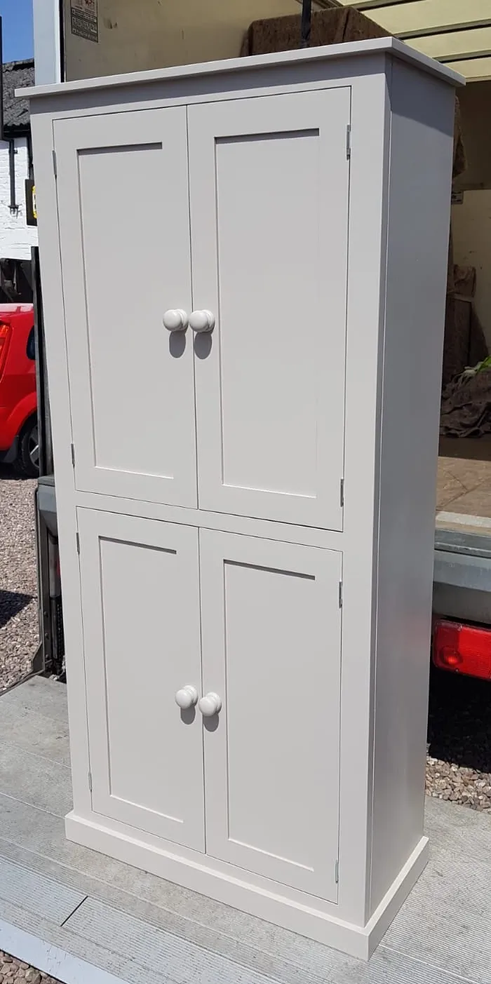 >Computer Hideaway Cupboard - 2 Door over 2 Door Storage - 45 cm deep