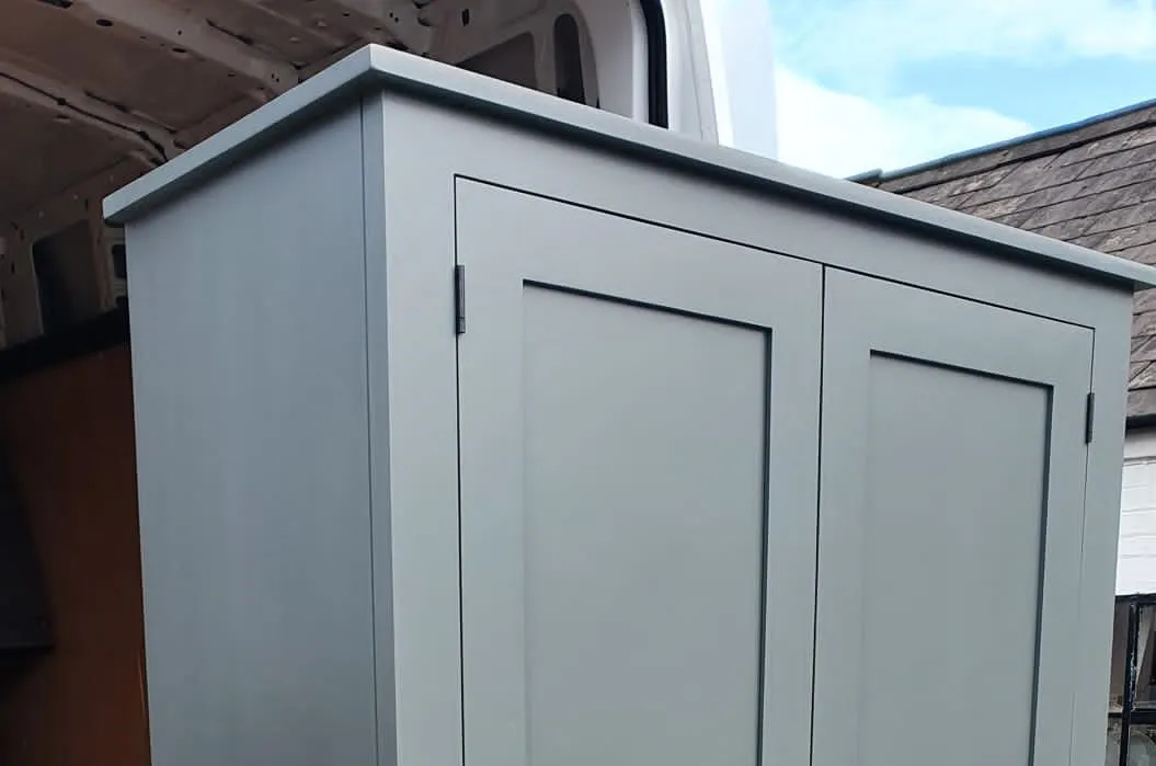 >Computer Hideaway Cupboard - 2 Door over 2 Door Storage - 45 cm deep