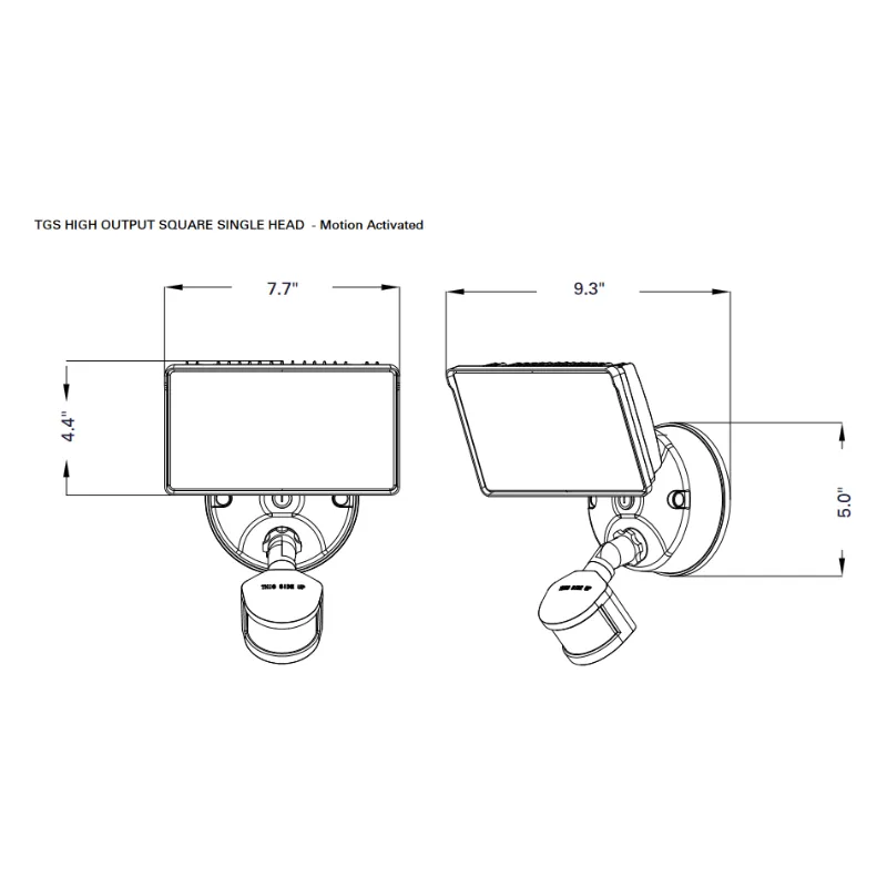 Halo TGS 50W LED High Output Security Floodlight, Lumen Selectable, Motion Activated