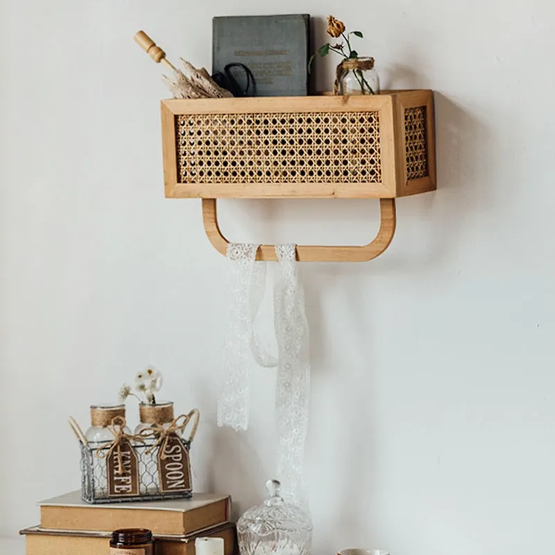 Hand Made Rattan Wall Storage