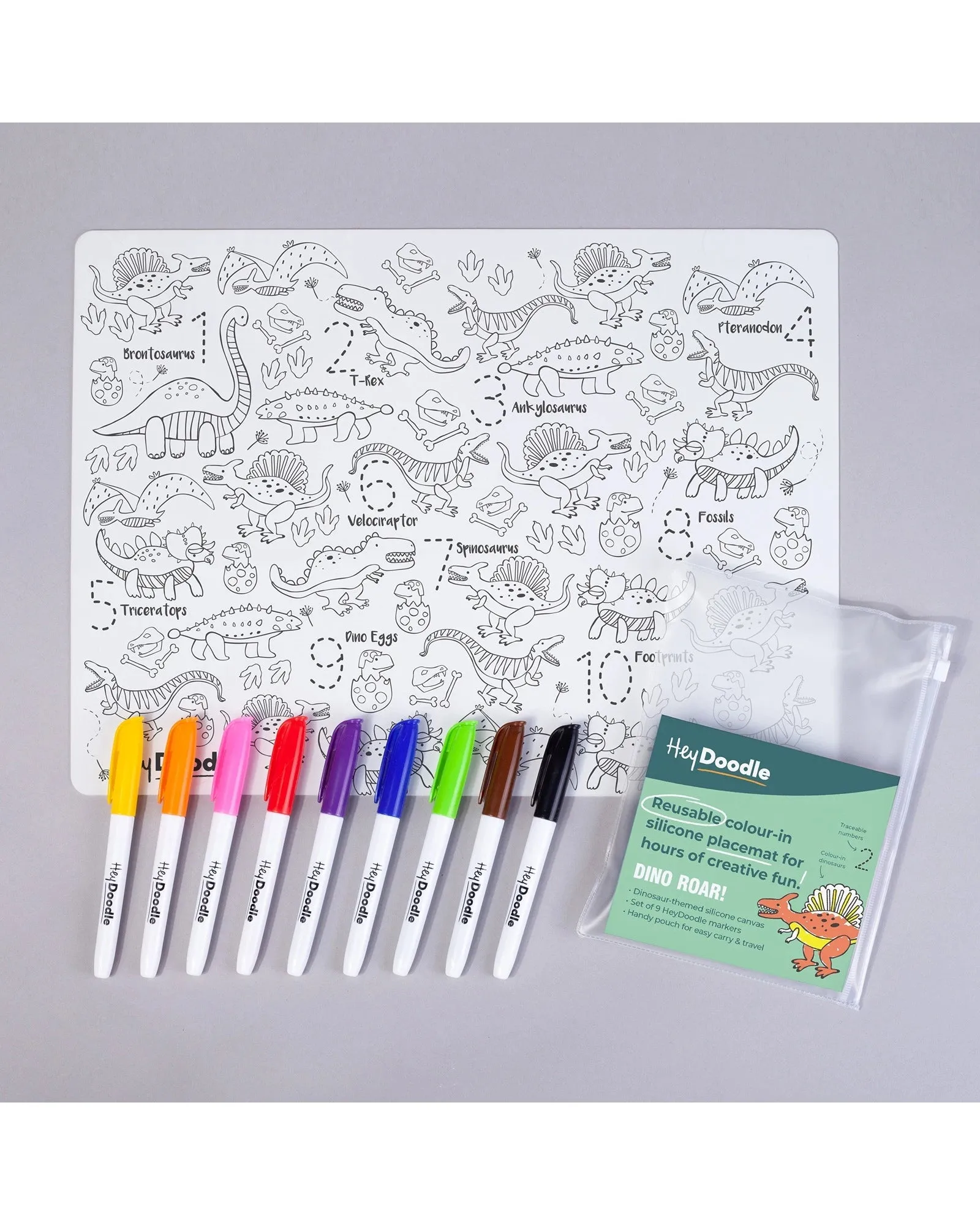 HeyDoodle Mats 123 Series Dinosaur