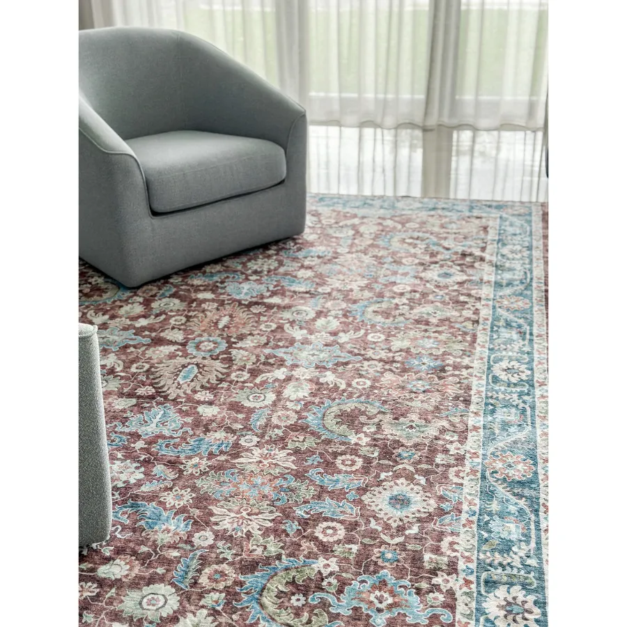 Imna Traditional Machine Washable Large Carpet Rug