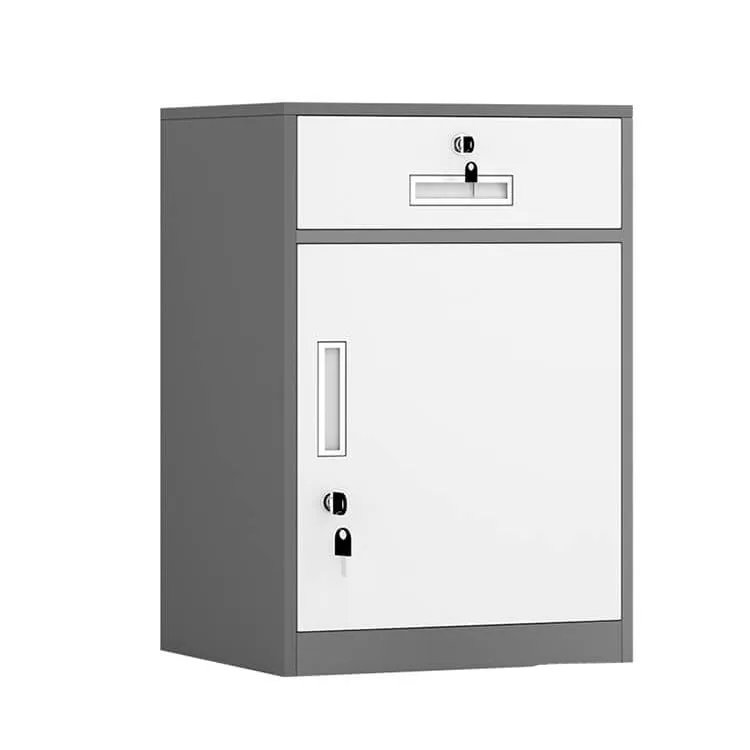 Iron File Cabinet, Under-Desk Low Cabinet for Office Storage