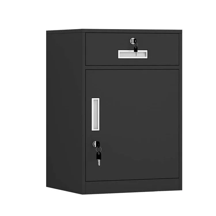 Iron File Cabinet, Under-Desk Low Cabinet for Office Storage