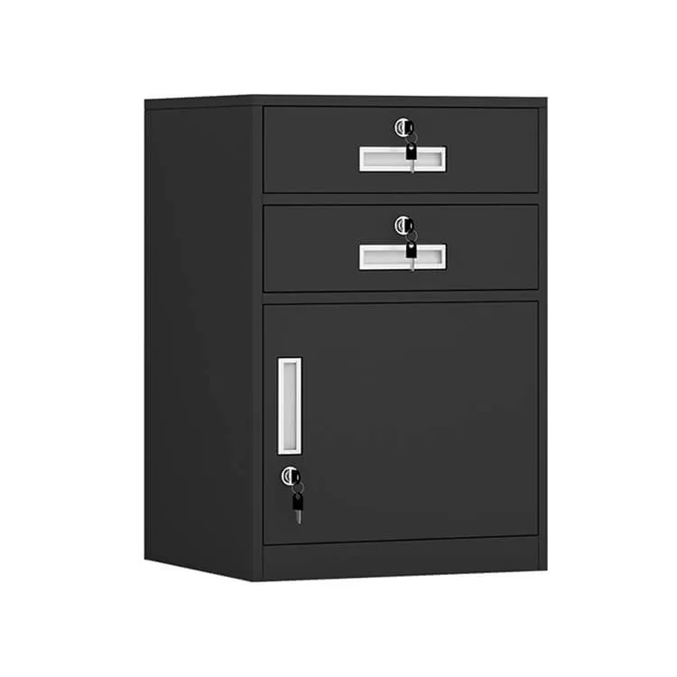 Iron File Cabinet, Under-Desk Low Cabinet for Office Storage