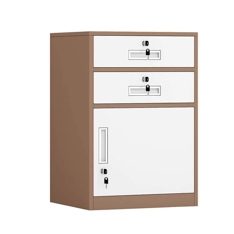 Iron File Cabinet, Under-Desk Low Cabinet for Office Storage