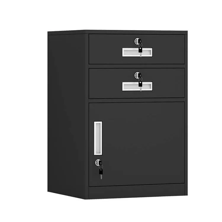 Iron File Cabinet, Under-Desk Low Cabinet for Office Storage