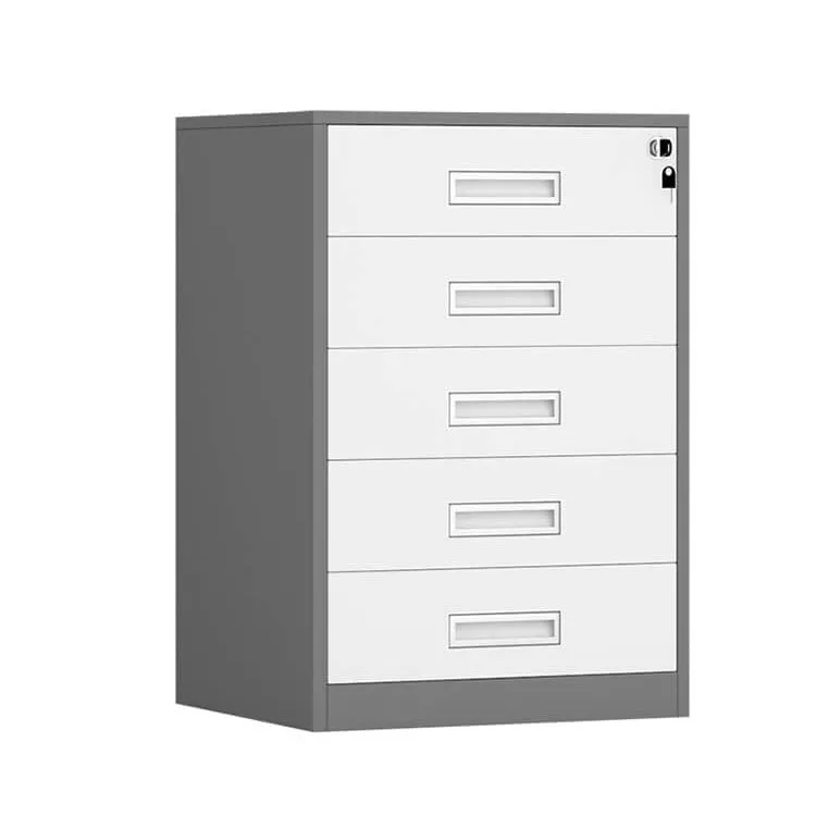 Iron File Cabinet, Under-Desk Low Cabinet for Office Storage