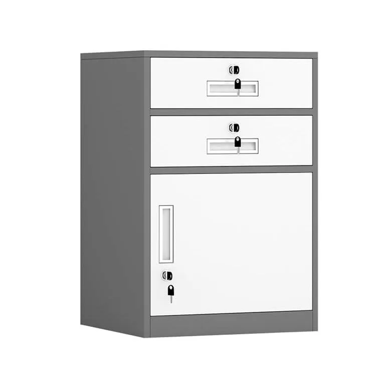 Iron File Cabinet, Under-Desk Low Cabinet for Office Storage