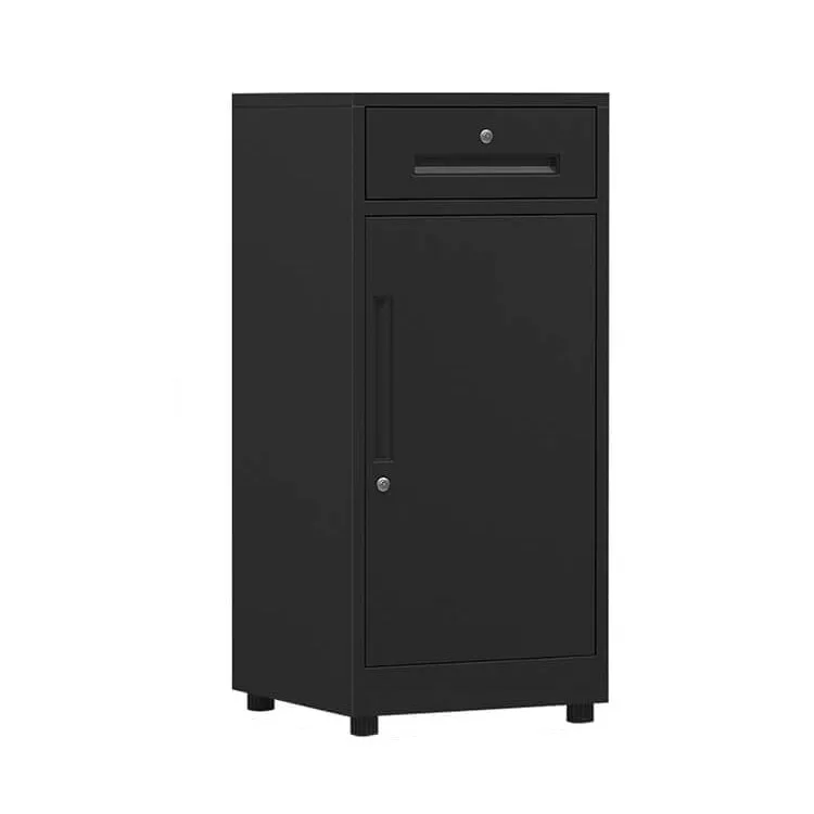 Iron File Cabinet, Under-Desk Low Cabinet for Office Storage