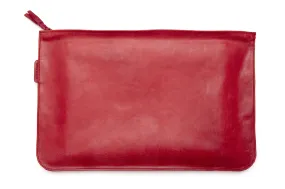 Italian Leather Document Case - Red