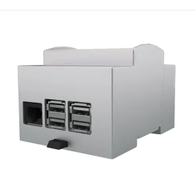 Italtronic Raspberry Pi B  Modulbox DIN Rail 4M XTS Plastic Enclosure Case Kit, Transparent - 25.0410000.RMB (Raspberry PI not Included.)