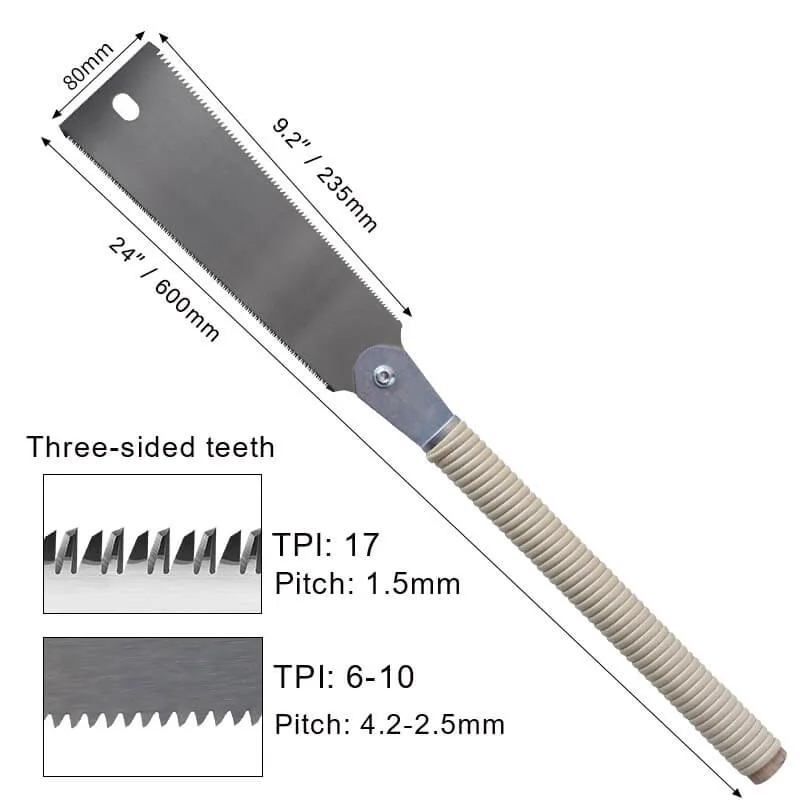 Japanese Pull Saw - SK5 Flexible Blade - Fine Woodworking - 9.5 Inch