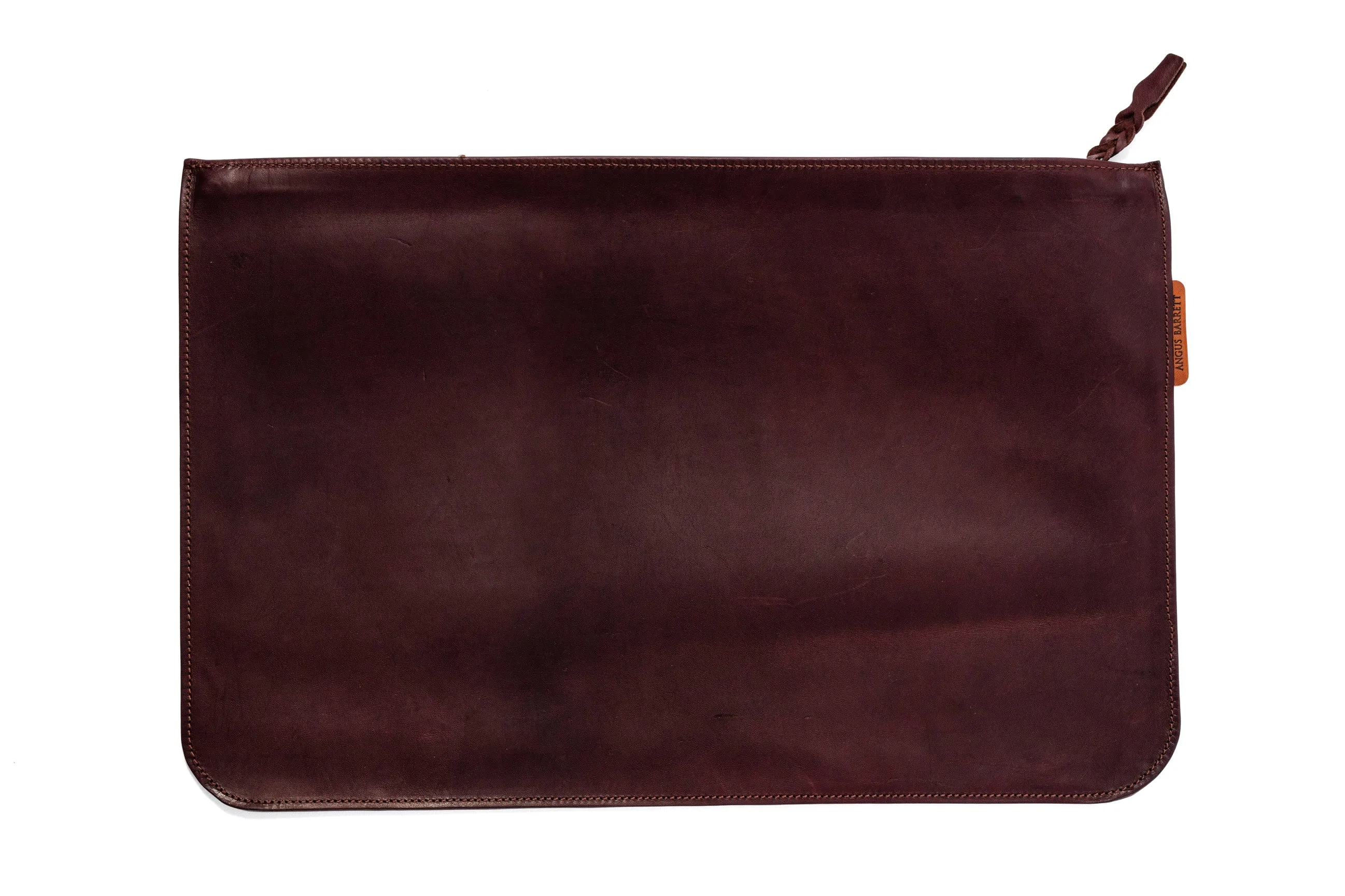 Kangaroo Leather Document And Tablet Case - Brown