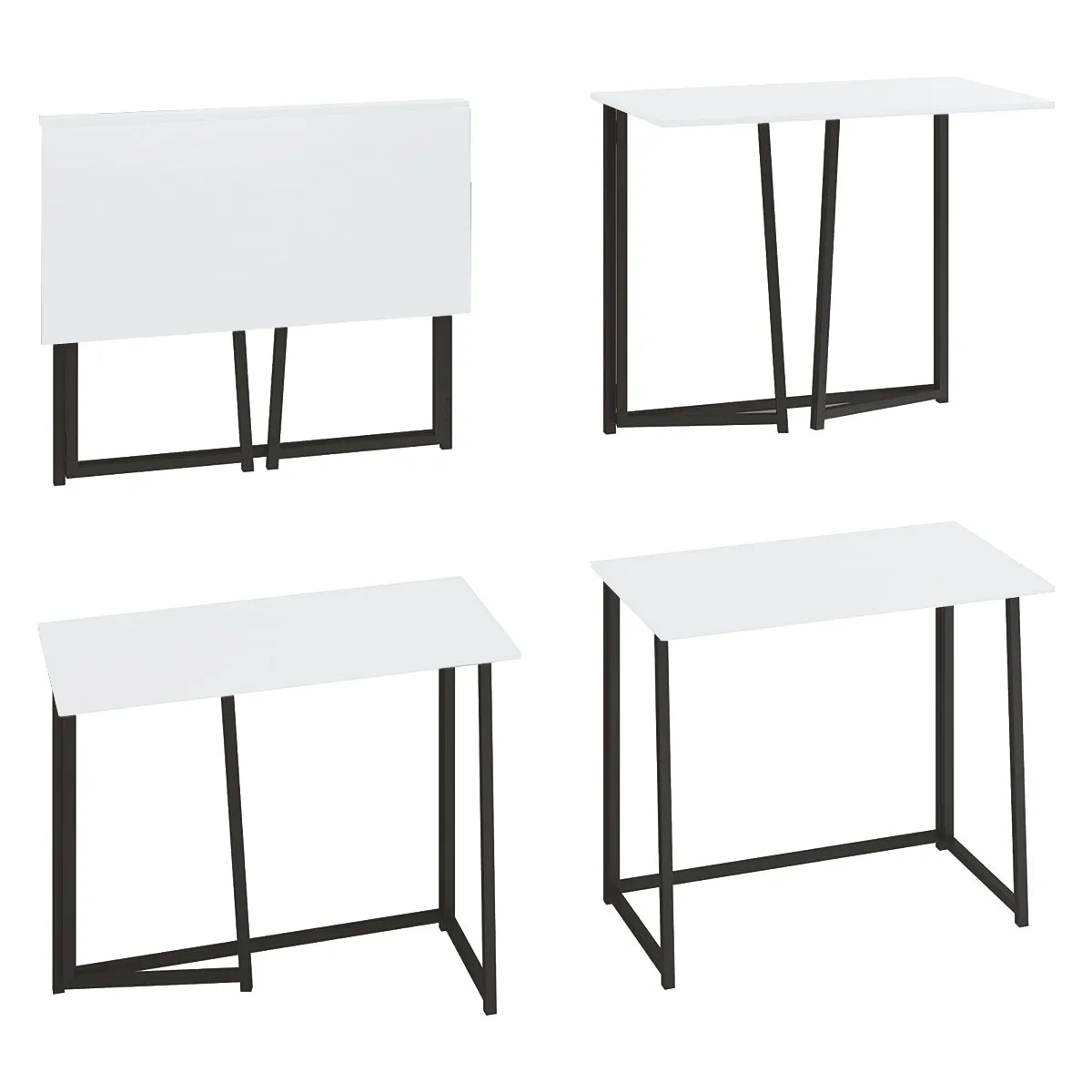 Kawachi Small Folding Writing Study, Laptop, Computer Desk Foldable Home and Office Table Workstation