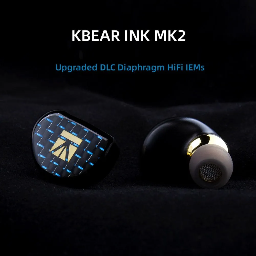 KBEAR INK MK2 DLC Diaphragm Dynamic In-Ear Monitor Earphone