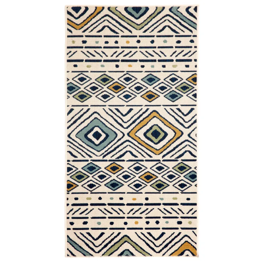 Mendoza Tribal Multicoloured Polypropylene Rug