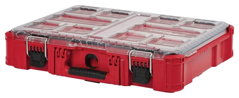 Milwaukee 48-22-8430 Organizer, 75 lb Capacity, 19.76 in L, 15 in W, 4.61 in H, 10-Compartment, Plastic, Red :EA: QUANTITY: 1