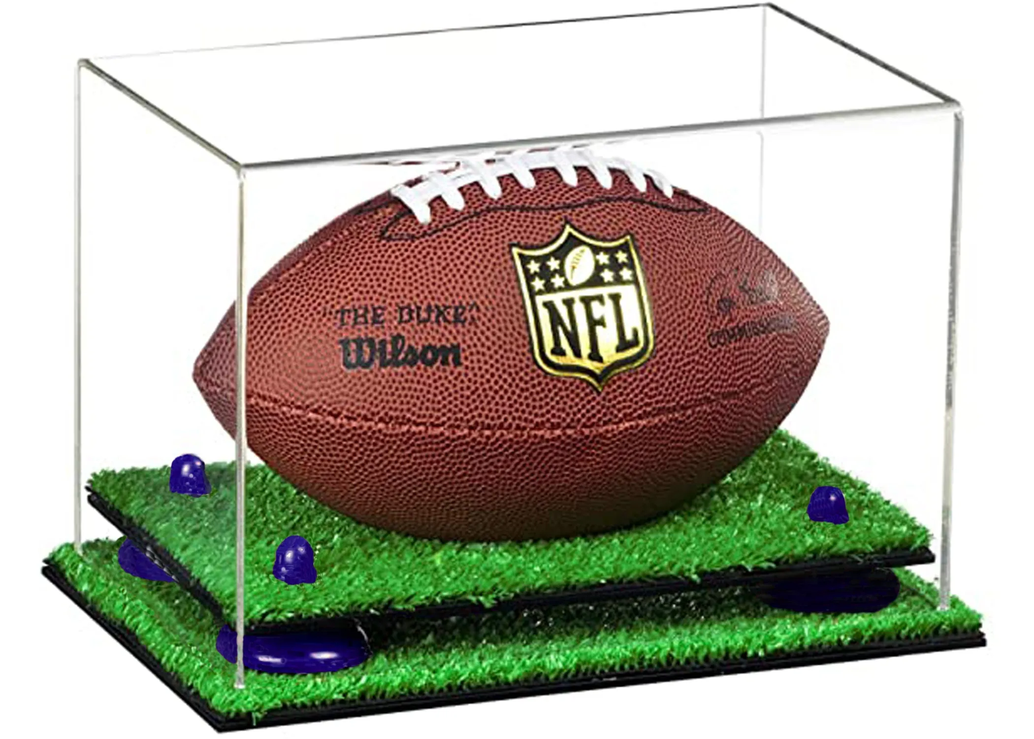 Mini/Miniature (not Full Size) Football Display Case - Clear (B43/A005)