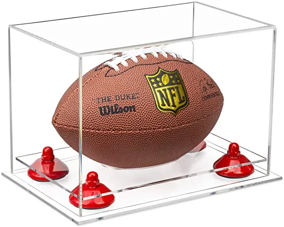 Mini/Miniature (not Full Size) Football Display Case - Clear (B43/A005)