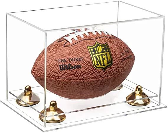 Mini/Miniature (not Full Size) Football Display Case - Clear (B43/A005)