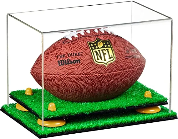 Mini/Miniature (not Full Size) Football Display Case - Clear (B43/A005)