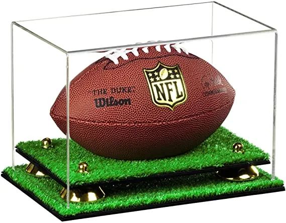 Mini/Miniature (not Full Size) Football Display Case - Clear (B43/A005)