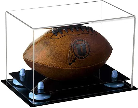 Mini/Miniature (not Full Size) Football Display Case - Clear (B43/A005)