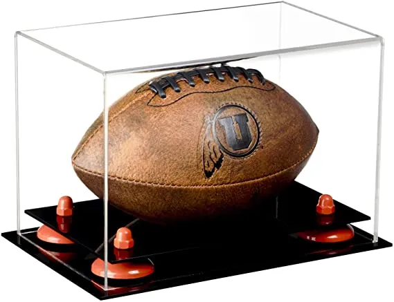 Mini/Miniature (not Full Size) Football Display Case - Clear (B43/A005)