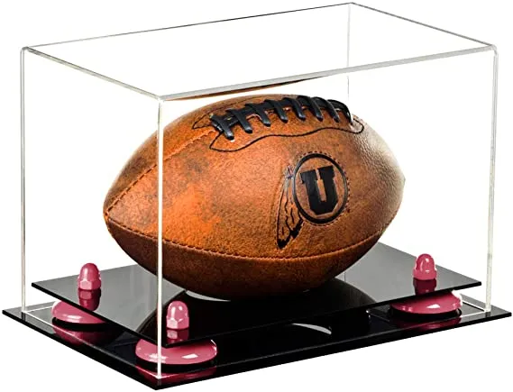 Mini/Miniature (not Full Size) Football Display Case - Clear (B43/A005)