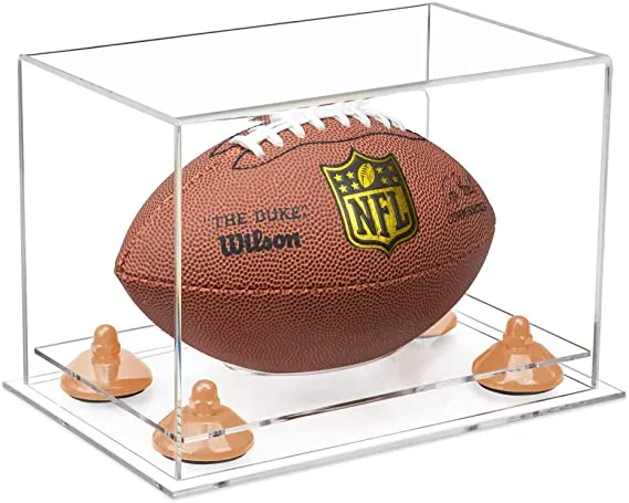 Mini/Miniature (not Full Size) Football Display Case - Clear (B43/A005)