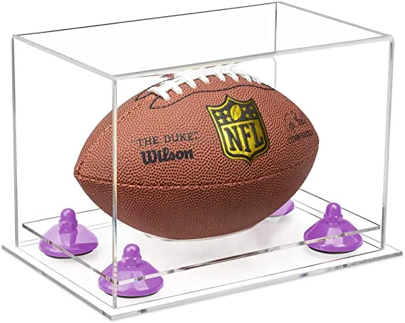 Mini/Miniature (not Full Size) Football Display Case - Clear (B43/A005)