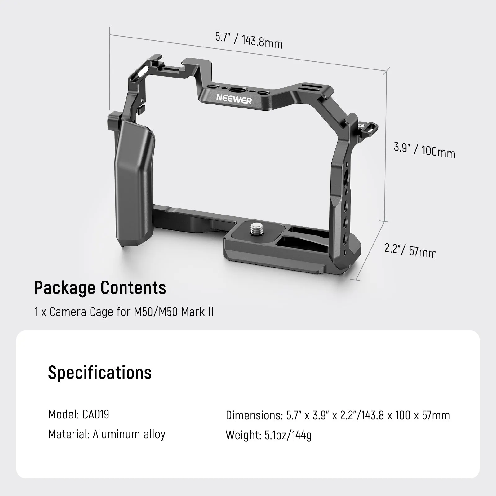 NEEWER CA019 Camera Cage For Canon M50/M50 II