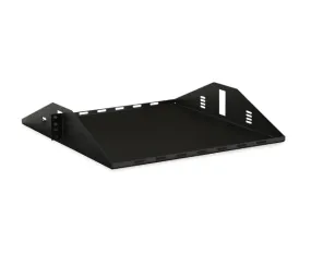 Network 2U Rack, Center Mount Shelf, Vented