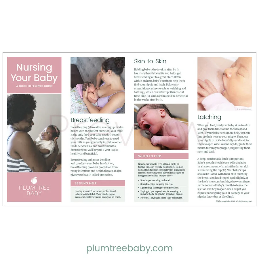 Nursing Your Baby Quick Reference Guides - Pack of 50