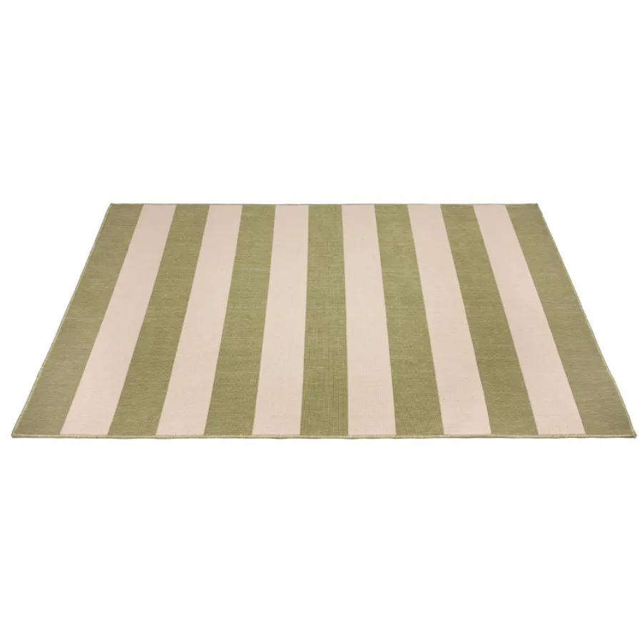 Nyoma Lime Striped Outdoor Large Rug