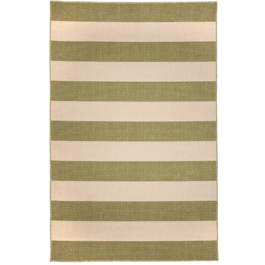 Nyoma Lime Striped Outdoor Large Rug