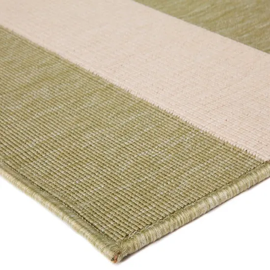 Nyoma Lime Striped Outdoor Large Rug