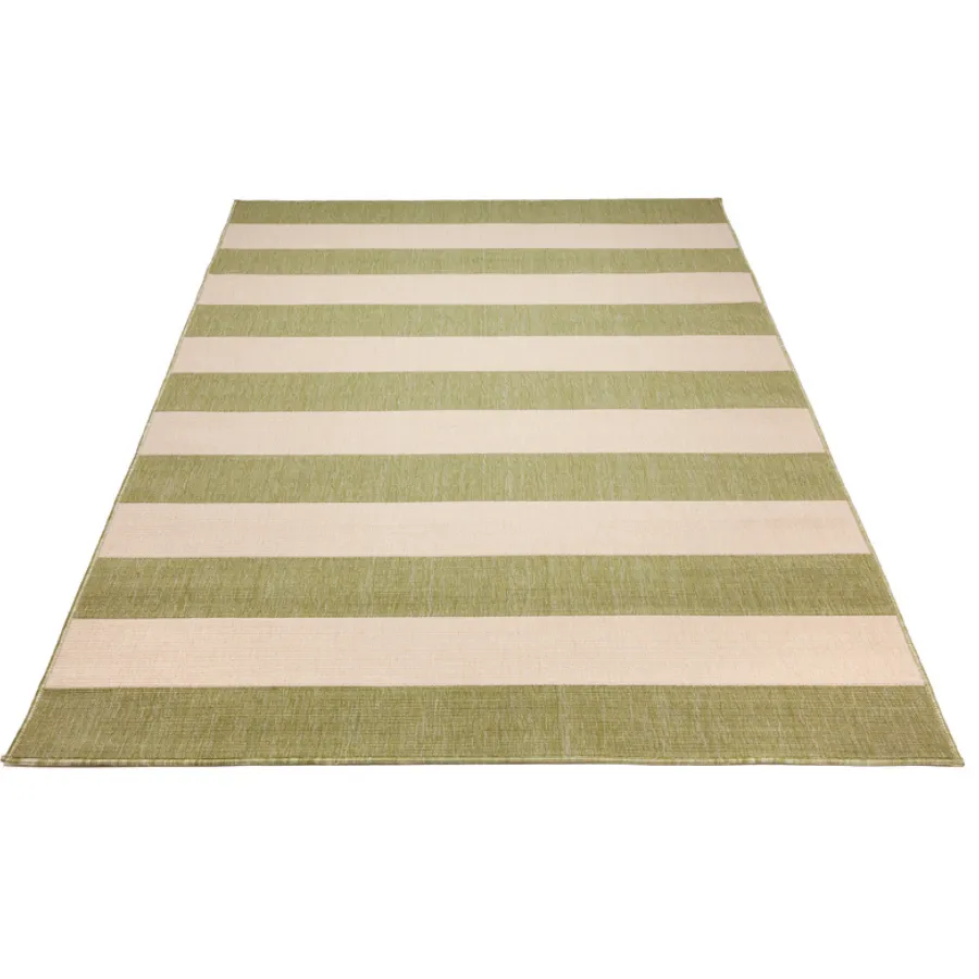 Nyoma Lime Striped Outdoor Large Rug