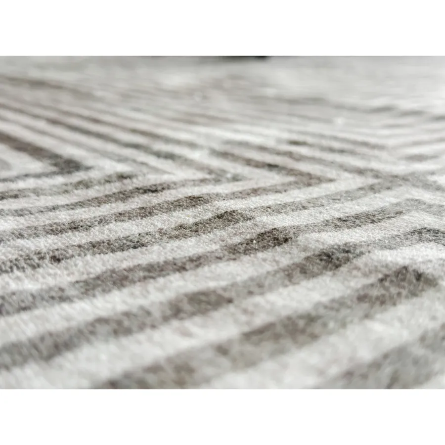 Pam Grey Machine Washable Large Rug