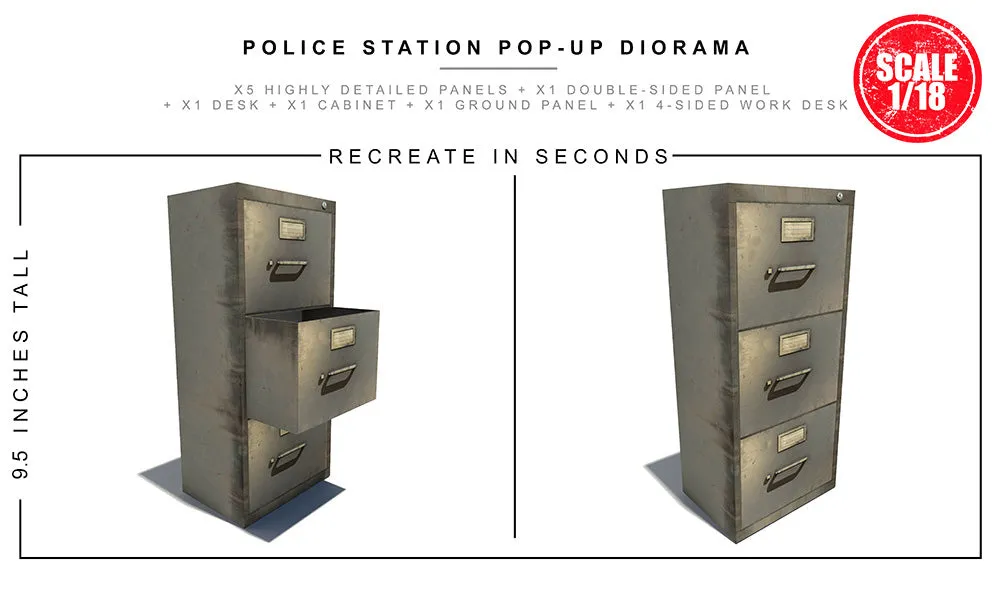 Police Station Pop-Up Diorama 1/18