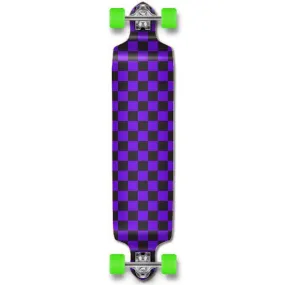 Punked Checker Purple Drop Down Downhill Longboard