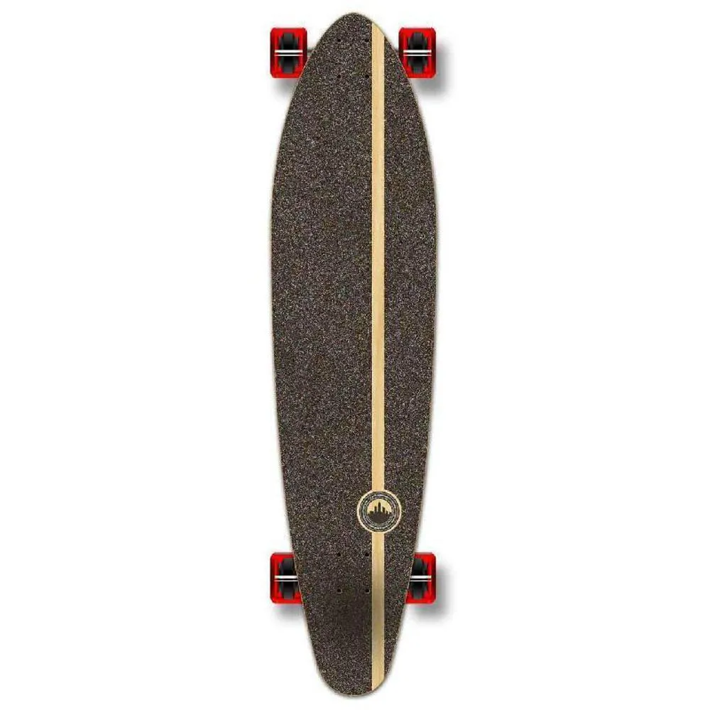 Punked Checkered 40" Red Kicktail Longboard