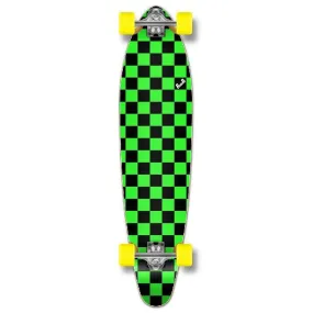 Punked Checkered Green Kicktail 40" Longboard