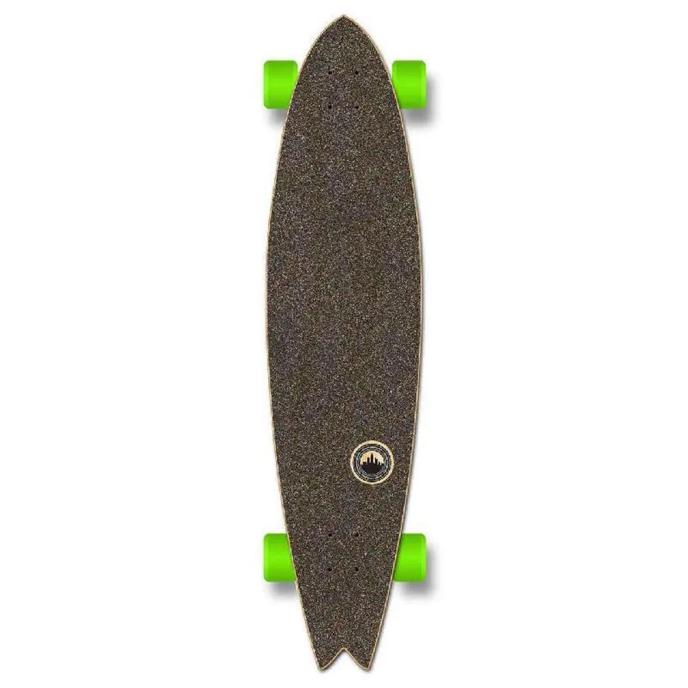 Punked Fishtail Rasta Longboard Complete