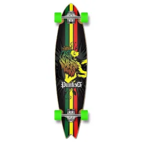 Punked Fishtail Rasta Longboard Complete