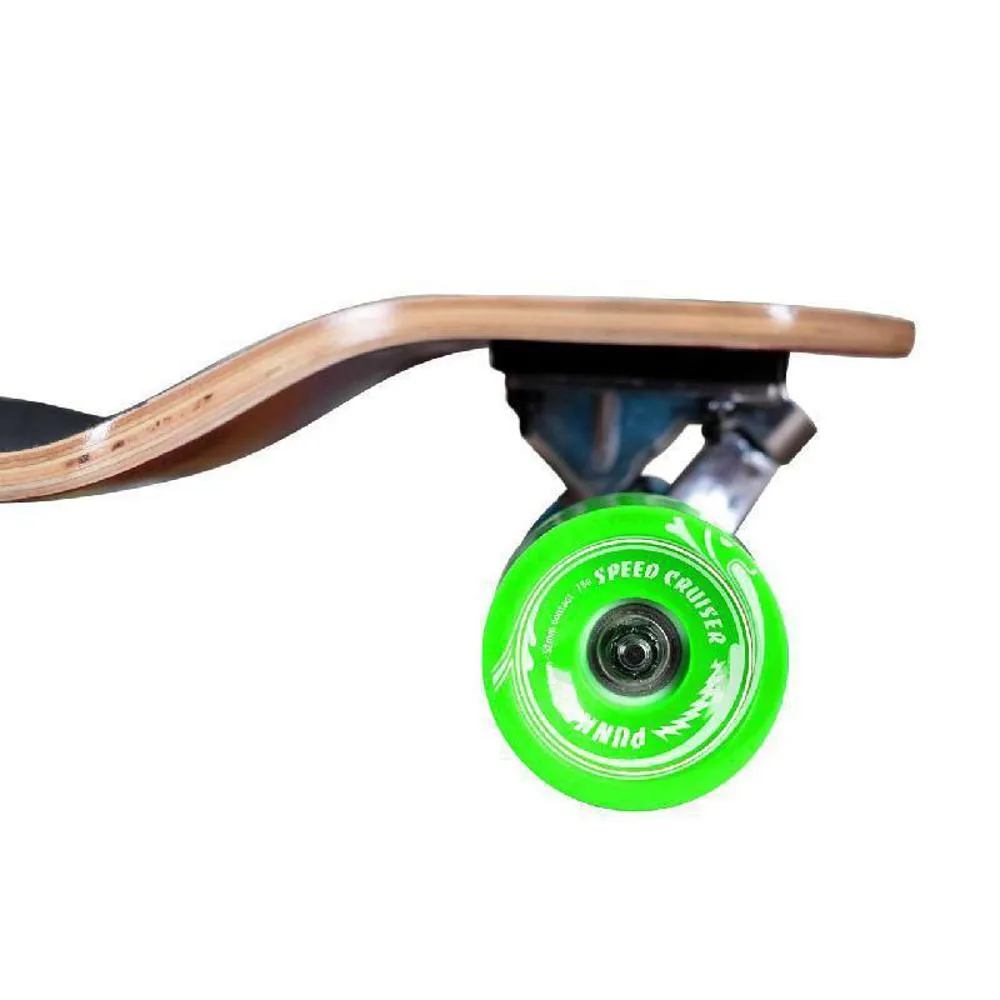 Punked Palm City Rasta Drop Down Longboard